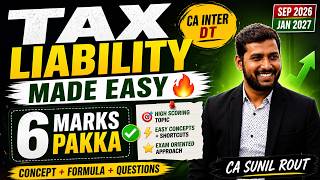 Lecture - 5 COMPUTATION OF TAX LIABILITY | INTER DT SEP -26 JAN-27 || BY CA SUNIL ROUT
