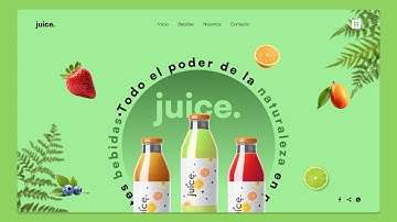 RESPONSIVE LANDING PAGE con HTML, CSS y JS | Animaciones SVG con CSS | 🍈 Juice Landing Page 🍓