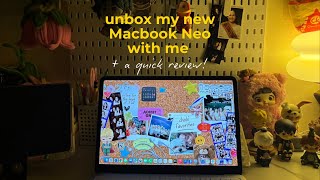 macbook neo unboxing + quick review 💻 | setting up, navigating MacOS, audio check, camera preview