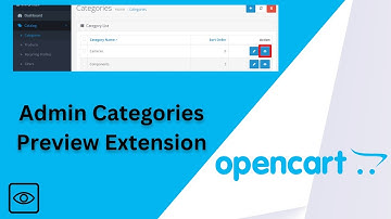 How to install Categories Preview Admin extension in OpenCart