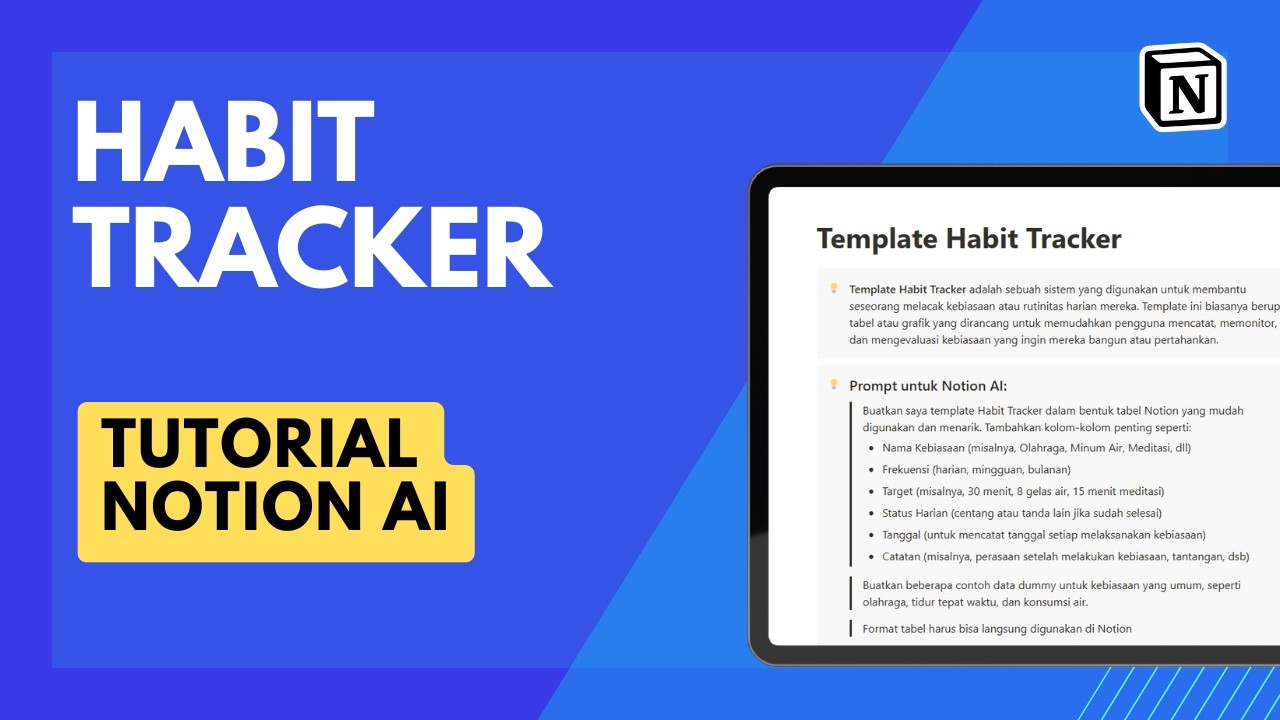 Template Habit Tracker Notion AI - Tutorial Notion untuk Pemula! - YouTube
