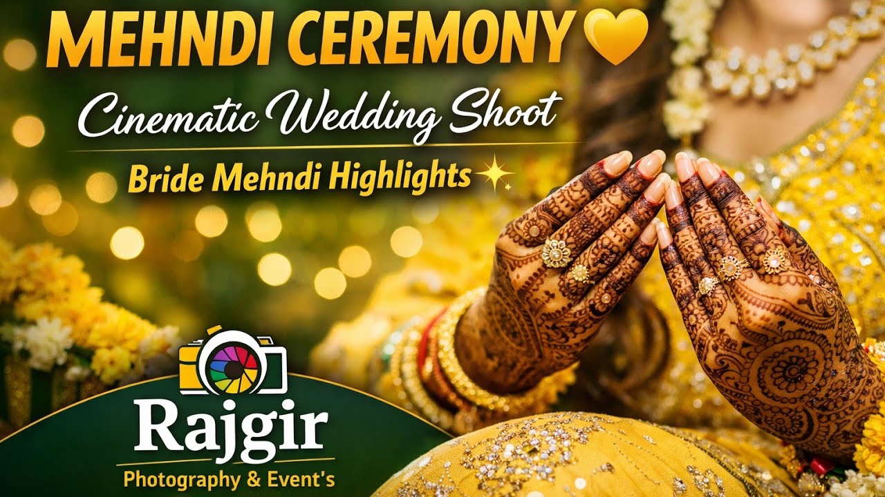 Mehndi Ceremony Cinematic Video 💛 | Indian Wedding Mehndi Highlights | Rajgir photography & Event's