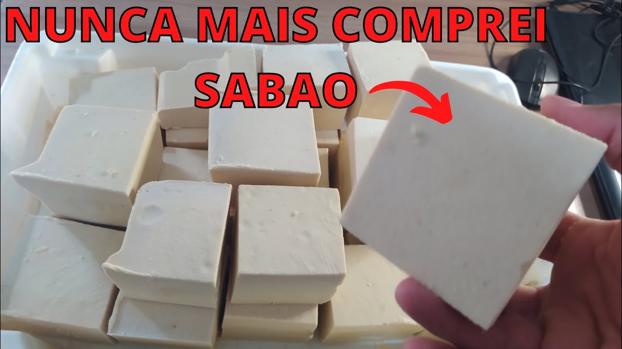 receita de sabão em barra (sabão caseiro) #shorts