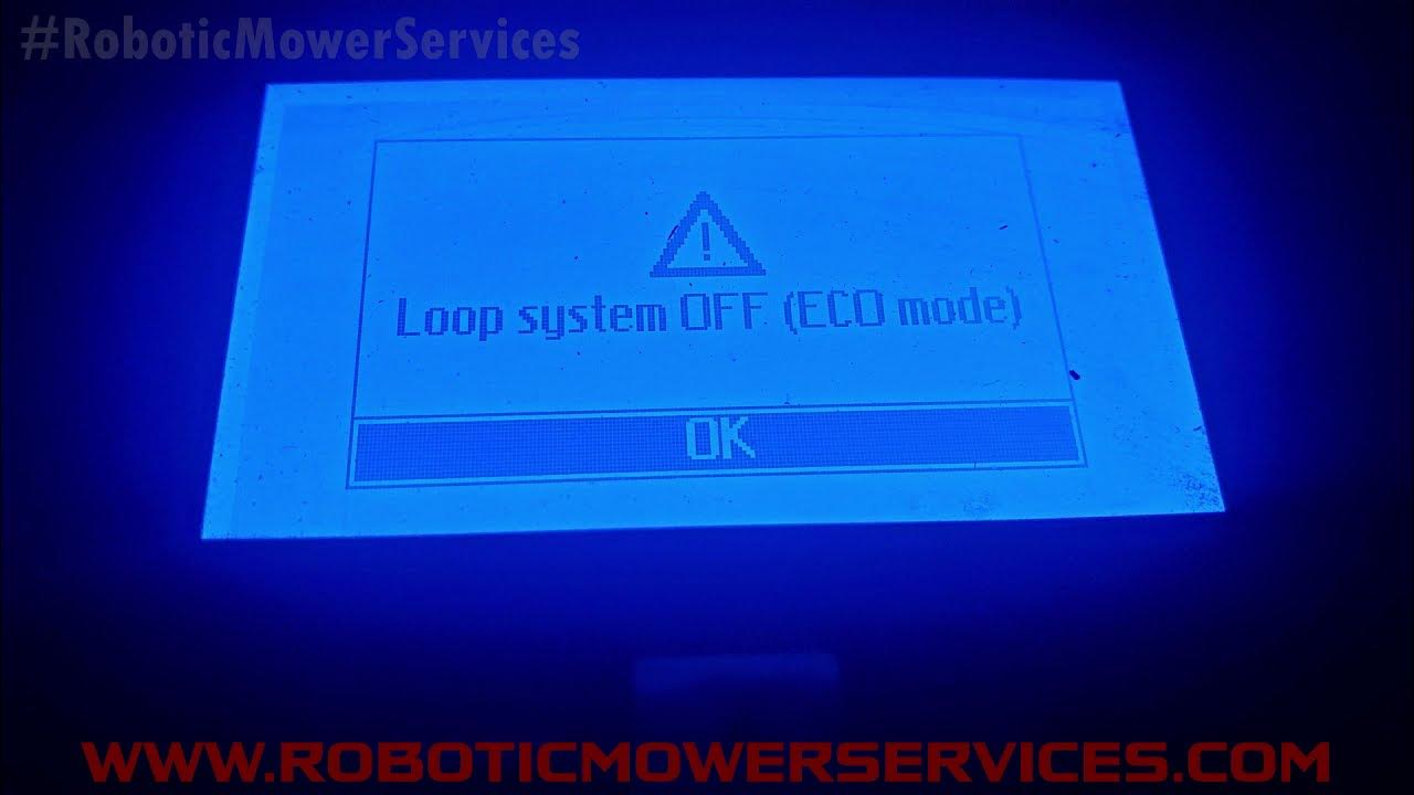 How To Reset Automower ECO Mode No Loop Error ECO Mode (No Loop Error