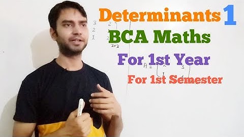 BCA Maths Determinants 1