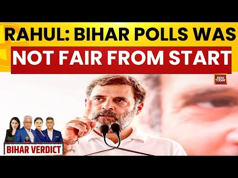 Rahul Gandhi's First Reaction On Defeat In Bihar: Calls Bihar Polls 'Unfair,' BJP Hits Back
