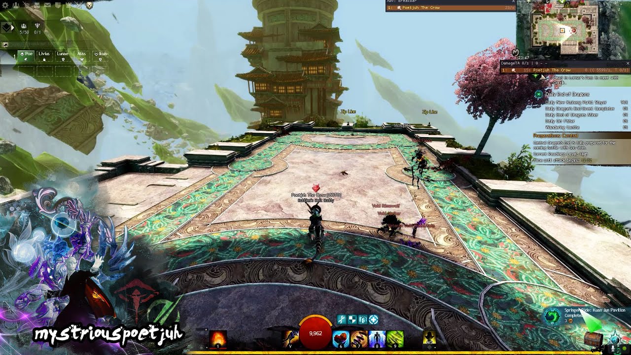 Springer Ride: Kuan Jun Pavilion, Dragon's End Mastery End of Dragons, Guild Wars 2
