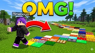Minecraft, But Every Step Gives A Random Block! 😱