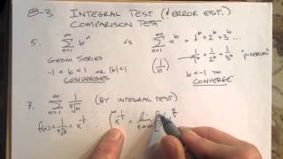 Series and Sequences--Comparison Test-Integral Test-Error Bounds