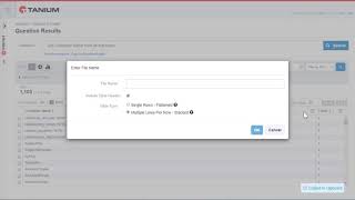 Using Results of a Tanium Query to Pivot to a New Question, or Export to Other Systems