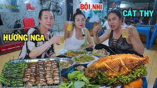 DIVA Cát Thy, Bội Nhi đi ăn Bò lá lốt gặp Ca sĩ Hương Nga - Ẩm thực Cha Rồng