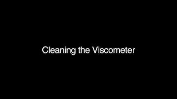 26.  Cleaning the Viscometer