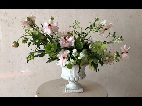 ENG 프렌치 스타일 여성스러운 화병 꽂이 초보 수업 How to make a french-style flower vase Basic class