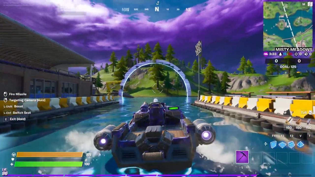 Complete a lap at Motorboat Mayhem - Fortnite
