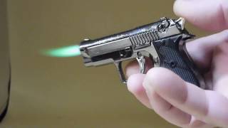 LED Gun Shaped Jet Torch Lighter Flashlight USA Stocked And Shipped
