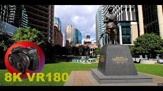 8K VR180 ANZAC SQUARE, POST OFFICE SQUARE & BRISBANE POST OFFICE 3D (Travel Videos/ASMR/Music)