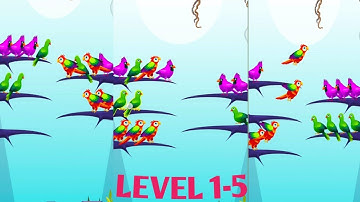 Color Bird Sort Puzzle Games Level 1-5