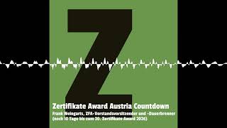 Zertifikate Party Österreich: Frank Weingarts, ZFA-Vorstandschef und -Evergreen: Thema SRI (noch ...