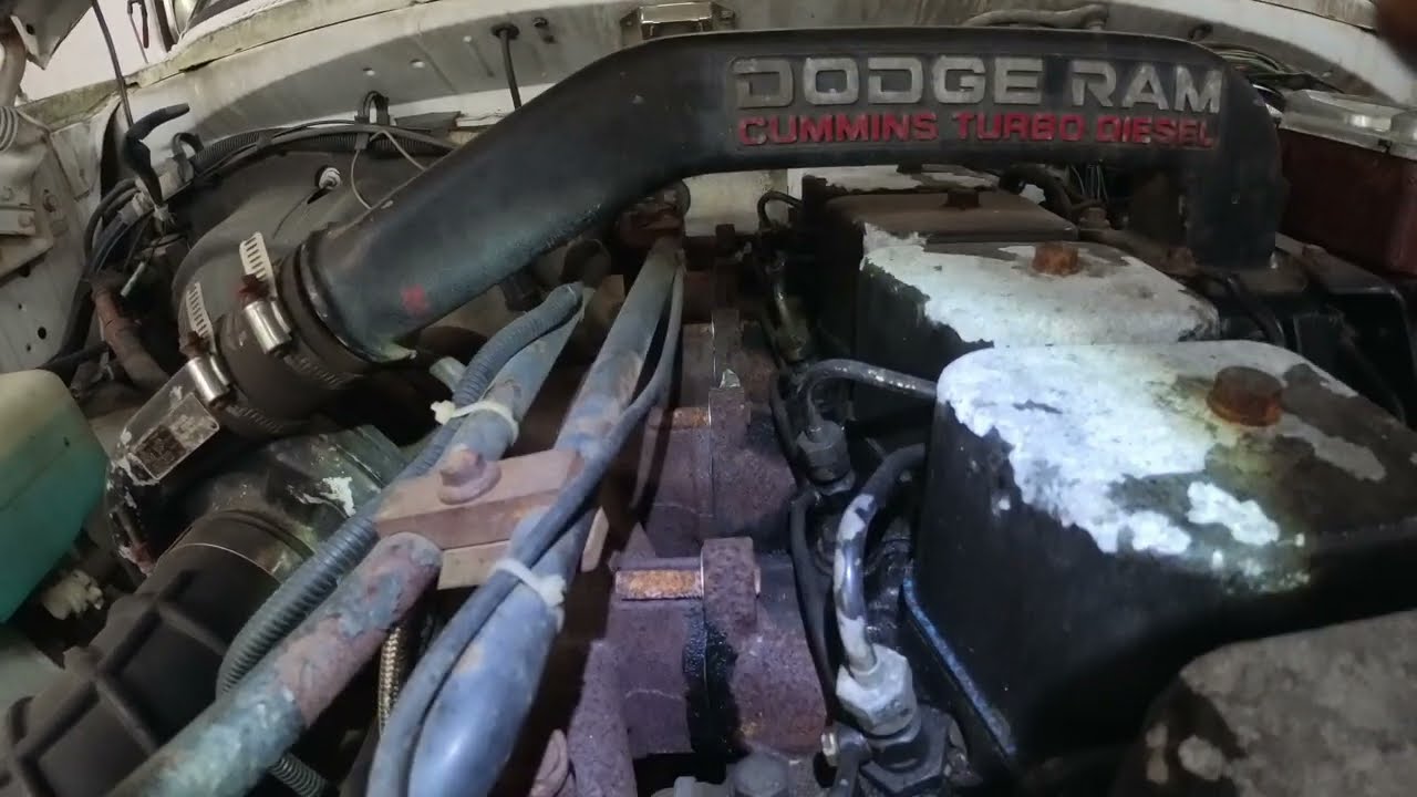 First Gen Dodge Cummins leaking oil from exhaust manifold gasket YouTube