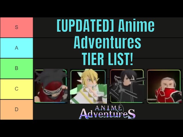 TIER LIST DEFINITIVA ANIME ADVENTURES #roblox #anime #animeadventures