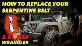 HOW TO REPLACE A SERPENTINE BELT // JEEP WRANGLER - YouTube