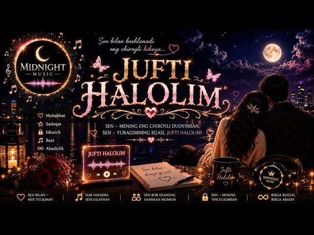 Jufti Halolim Uchun Maxsus Qo‘shiq | Midnight Music | Lirik Uzbek Music