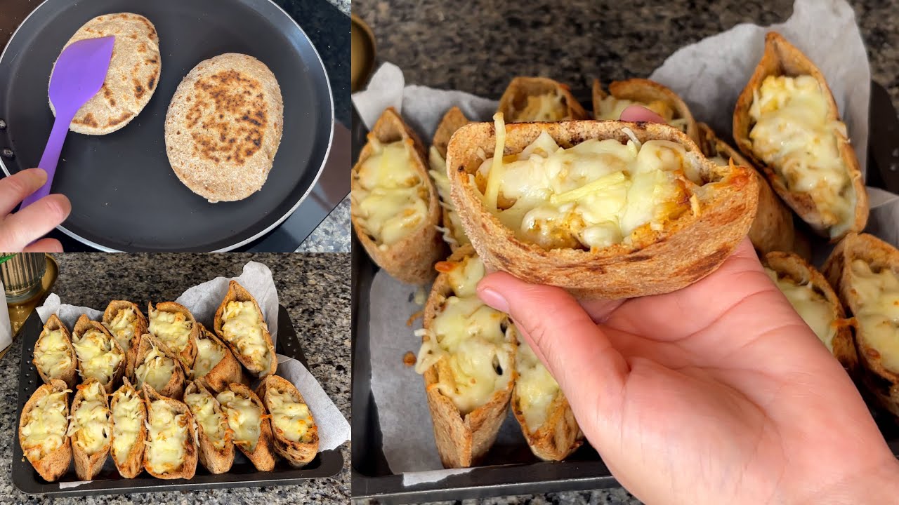 فطائر محشية في المقلاة بعجين صحي بدون دقيق ابيض حشوة معلكة ولذيذة👌🏻ضروري تجربهم لي العشاء او الغذاء