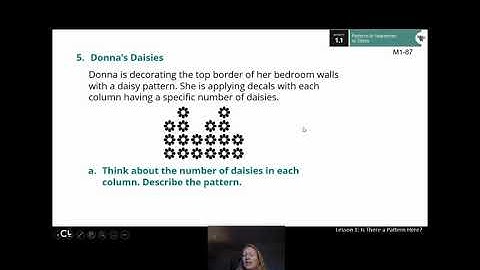 Integrated Math 1: M01 T02 L01 Recognizing Patterns and Sequences