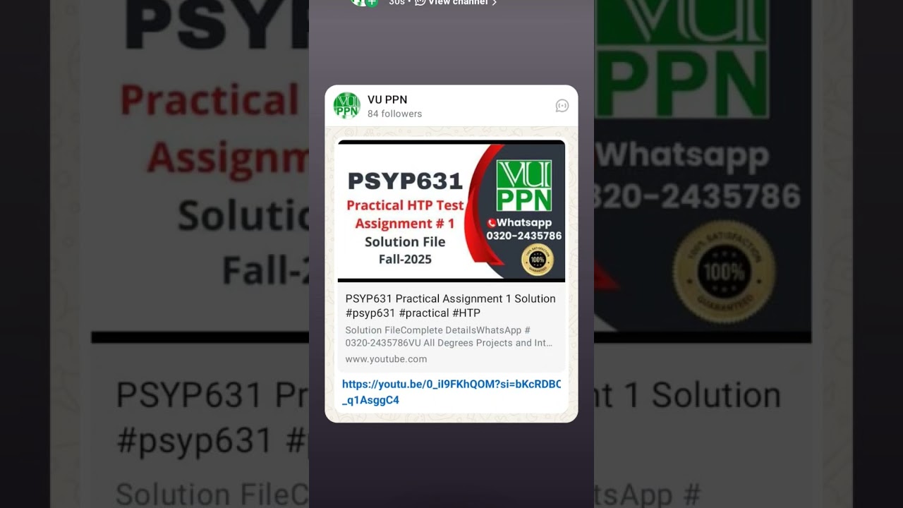 psyp631 Practice assignment 1 solution 2025 