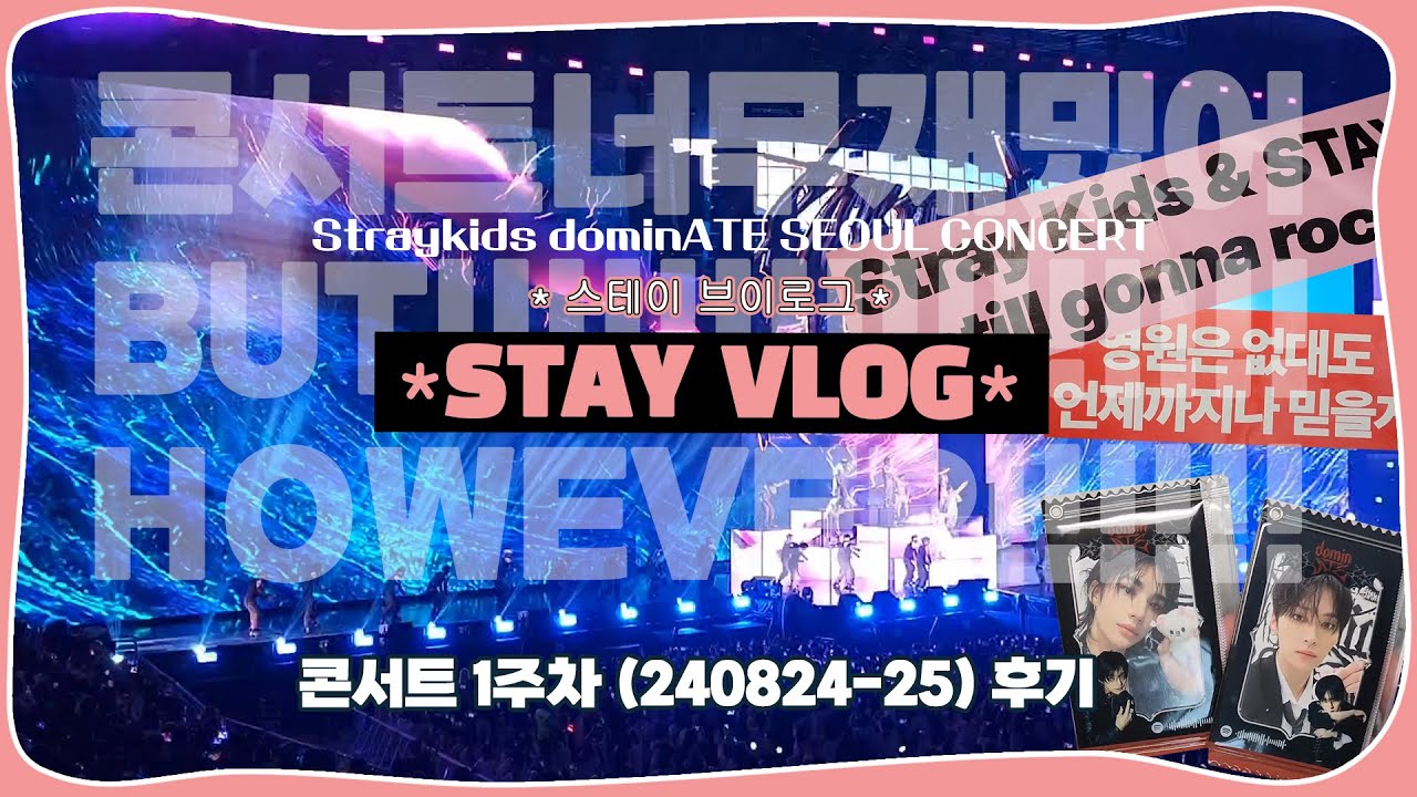 STAY VLOG | 진짜내마음은뭘까?🙄 • 스키즈 콘서트 첫주 첫콘 막콘 후기(24일,25일) • Stray Kids CONCERT dominATE SEOUL | 덕질 브이로그