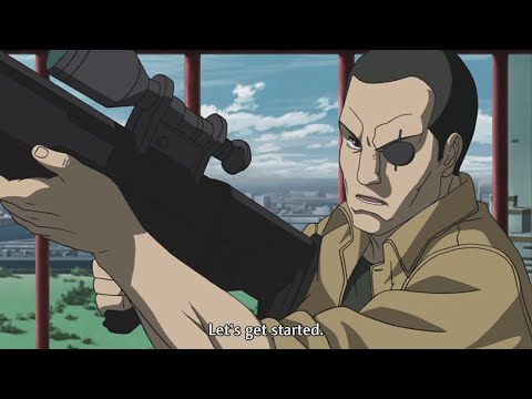 Ghost In The Shell - Solid State Society - Saitou vs Raj Poot Sniper Showdown