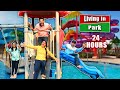 Living In a Park For 24 Hours | Funniest 24 Hours Challenge |  Hungry Birds