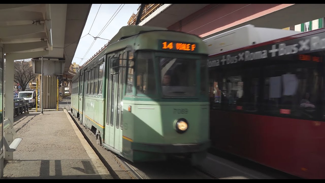 Italy, Rome, tram 14 ride from P.Le Prenestini to Togliatti