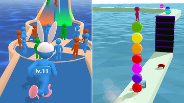 Giant Rush Vs Stack Rider ☀️🔥👩‍❤️‍👨 MAX LEVELS!! All Levels Gameplay Walkthrough Android, iOS