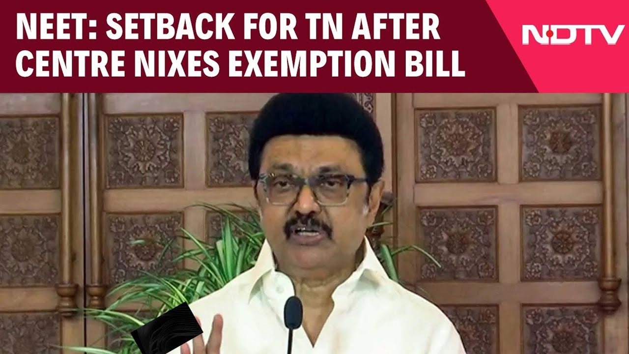 Tamil Nadu News | In NEET Row, Setback For Tamil Nadu After Centre Nixes Exemption Bill