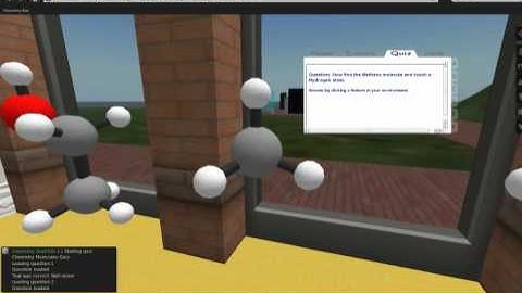 Transforming Assessment - Second Life - QuizHUD interactive molecule quiz