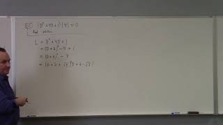 Famous Differential Equations: differential operators, complex roots, complex exponential, 2-2-26 Wealth