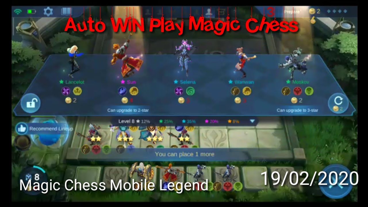 Combo AUTO WIN Magic Chess Mobile Legend Meta terbaru 19/02/2020