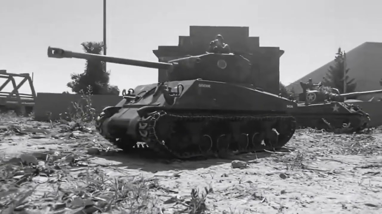 Enjoy the World War 2 Scenes of Scale RC M4 Sherman Tanks ASMR driving.