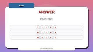 Word Ladder Challenge #0297 | 10 Word Ladder Practice Puzzles screenshot 4