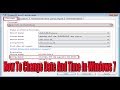 How To Change Date And Time In Windows 7