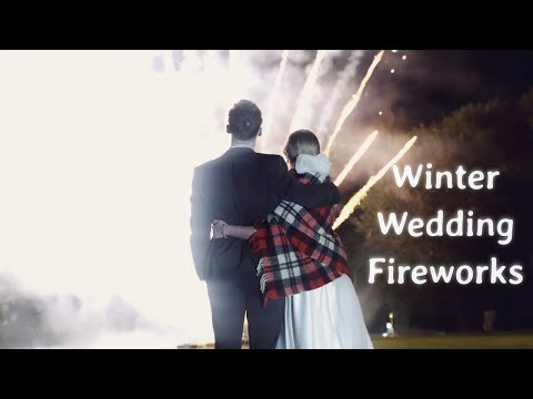 Wedding fireworks at The Gathering Barn