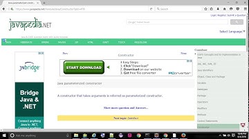 Java parameterized constructor - javapedia.net