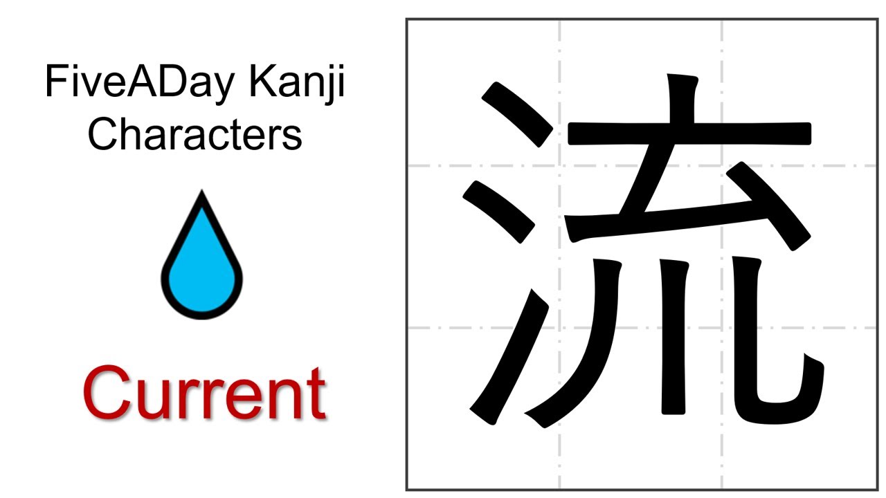Chinese Character 流 Current - YouTube