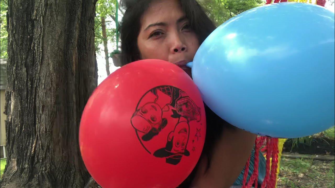 Blow up balloons Red and blue balloons YouTube