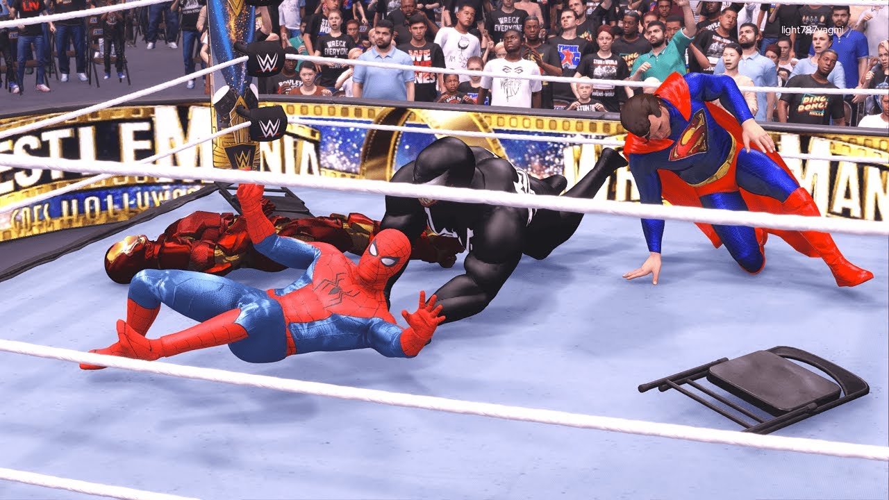 16. superman vs Iron Man venom superhero wwe ,Best Marvel's Avengers Tag Teams | Elimination Match,