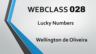 FREE WEBCLASS 028 - LUCKY NUMBERS