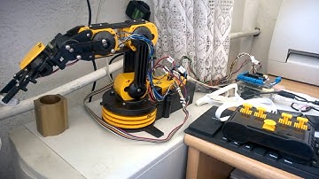 Yet another robotic arm kit (owi535?) controlled by Raspberry Pi computer