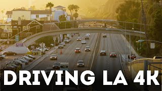 Driving Los Angeles 4K – Santa Monica, Sunset &amp; Hollywood Blvd