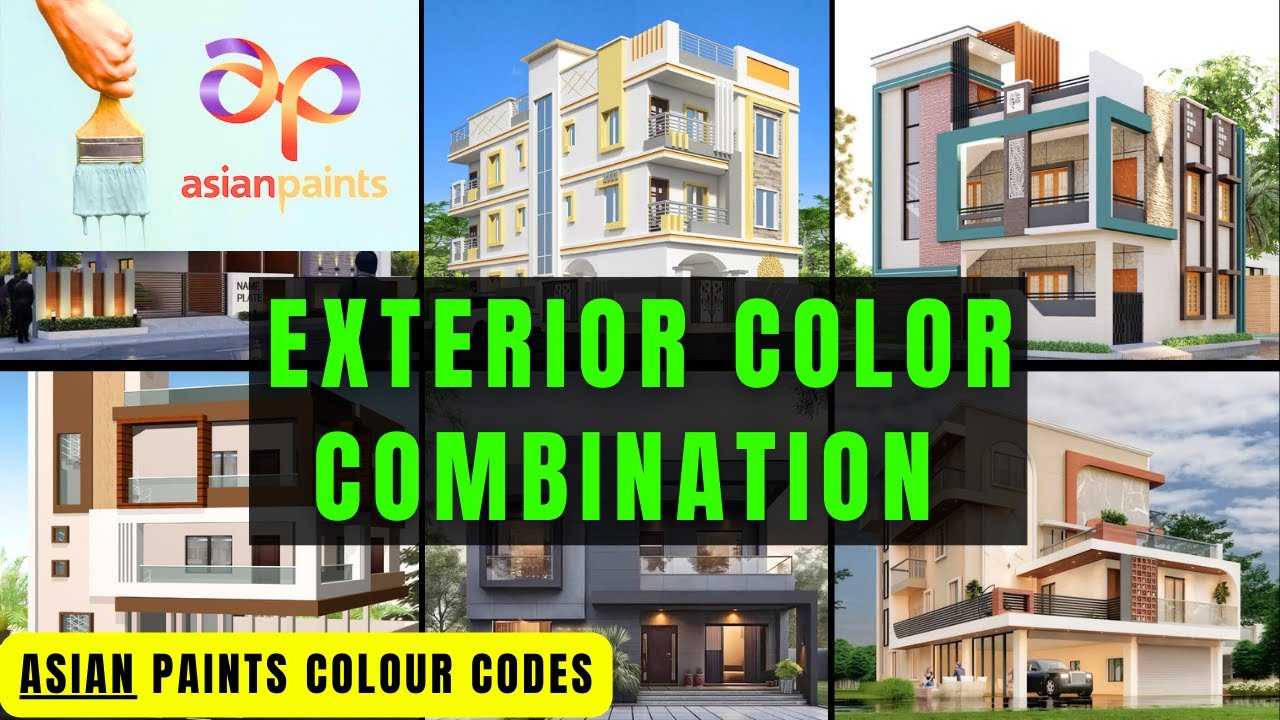 Best Asian Paints Exterior Colour Combinations with Code | Exterior ...